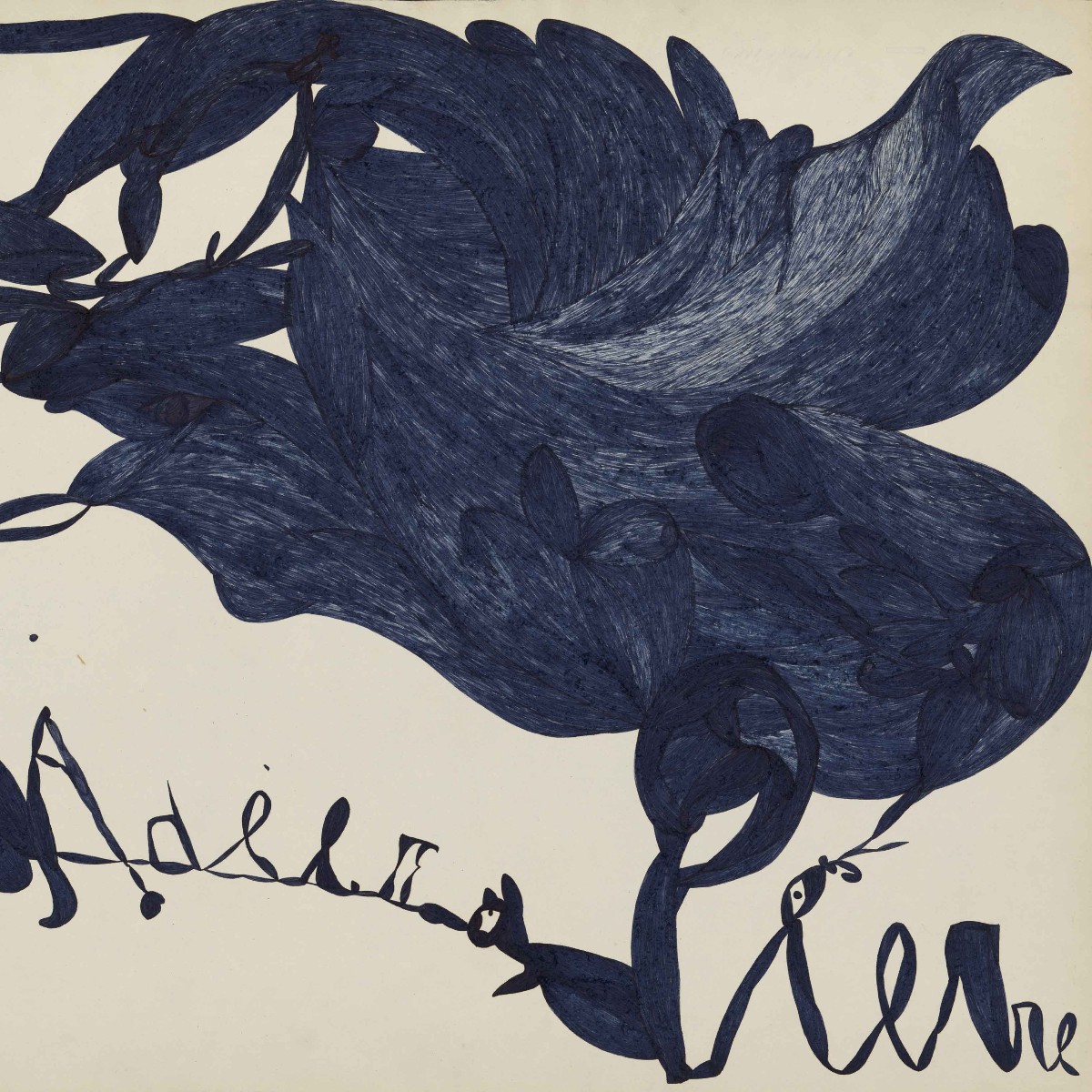 Laure Pigeon, Lili, Adèle, Pierre, ohne Datum, Tinte auf Papier; 49 x 64 cm © Collection de l’Art Brut, Lausanne, Foto: Marie Humair, Atelier de numérisation – Ville de Lausanne