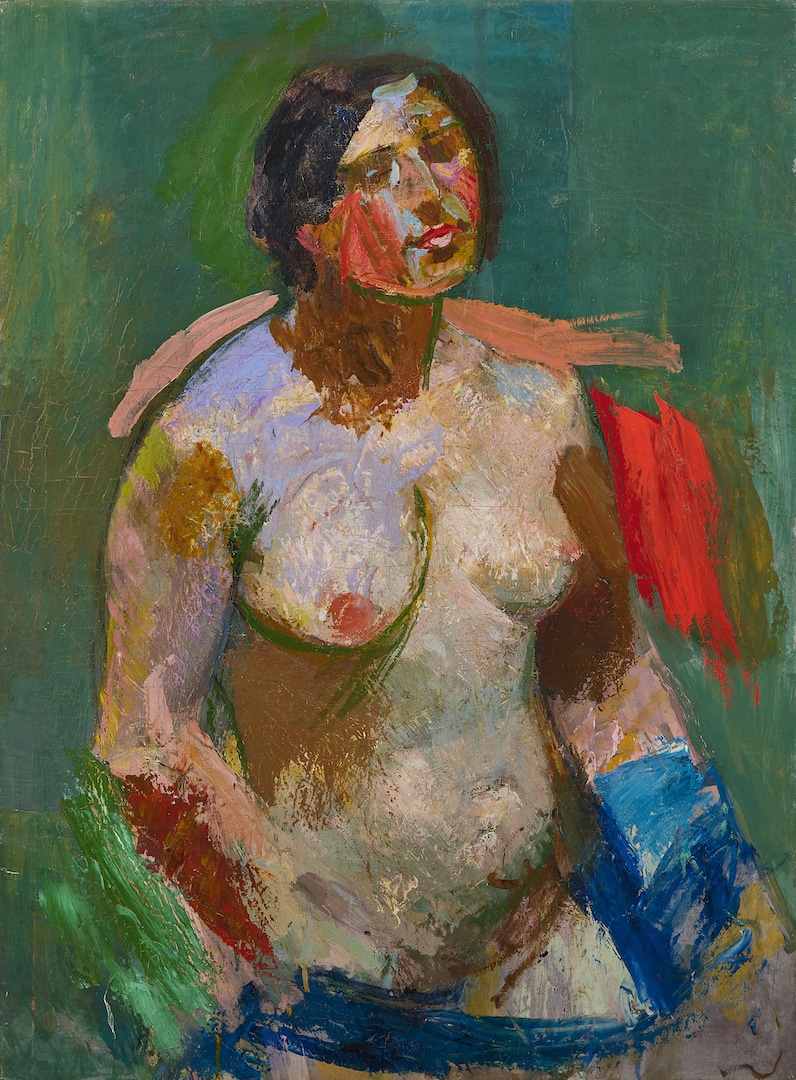 Franz Wiegele, Justa (Studie zu „Akte im Wald“), um 1910 © Privatbesitz, Foto: Leopold Museum, Wien/Manfred Thumberger