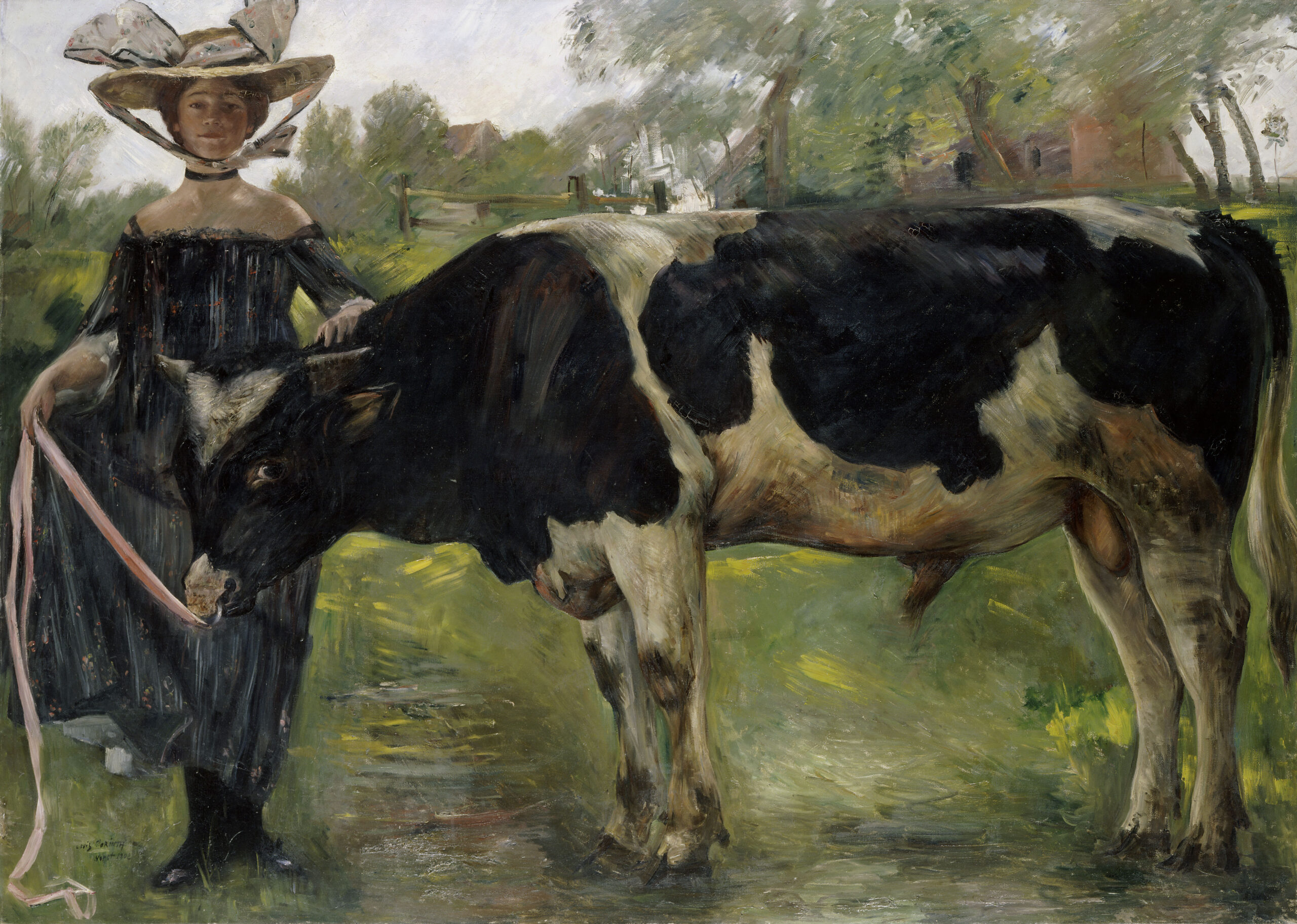 Lovis Corinth, Mädchen mit Stier, 1902, Hamburger Kunsthalle © Hamburger Kunsthalle / bpk / Foto: Elke Walford