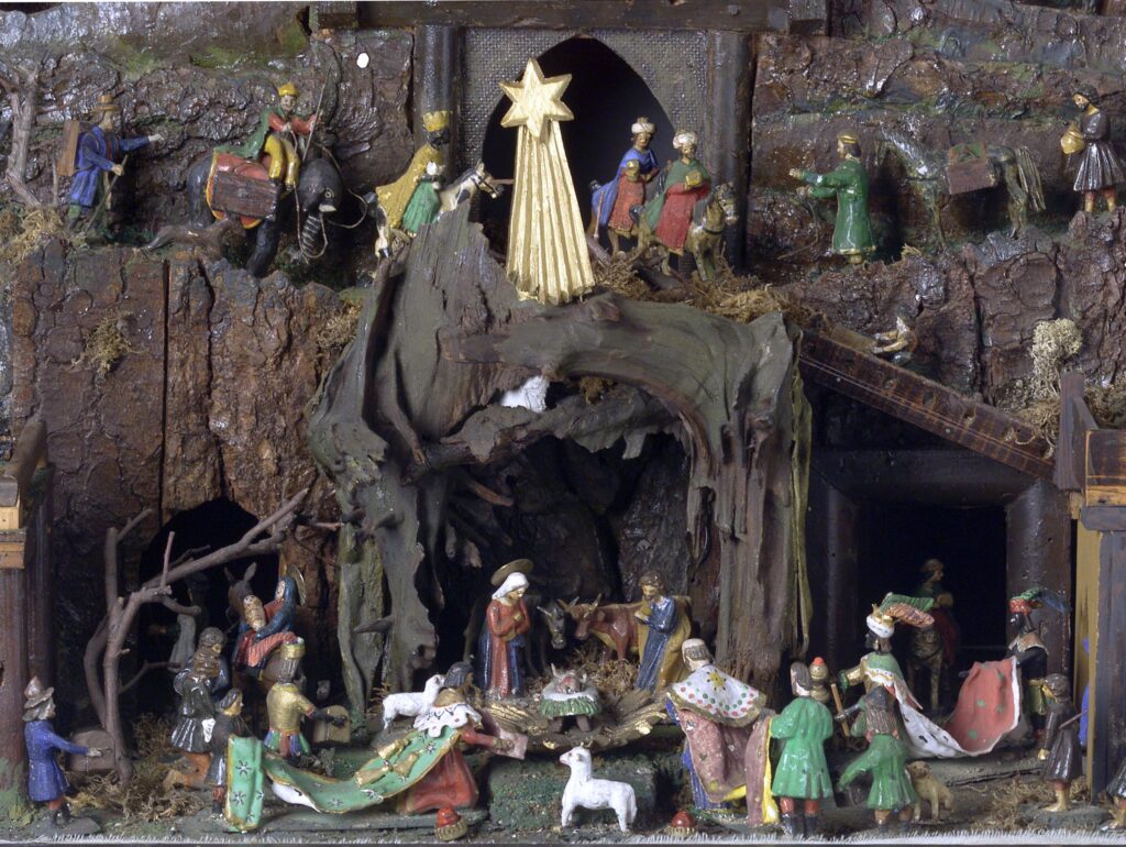 Kastenkrippe/Simlutankrippe, Ausschnitt, um 1800, Holz © Salzburg Museum (Geschenk des Salzburger Museumsvereins)