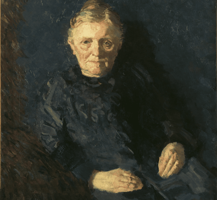 Max Beckmann, Bildnis der Mutter, 1906, Öl auf Leinwand, 77,5 × 70 cm, Hamburg, Hamburger Kunsthalle, Dauerleihgabe Nachlass Peter und Maja Beckmann. Restauriert mit Mitteln der Hermann Reemtsma Stiftung, 2015 © Hamburger Kunsthalle
