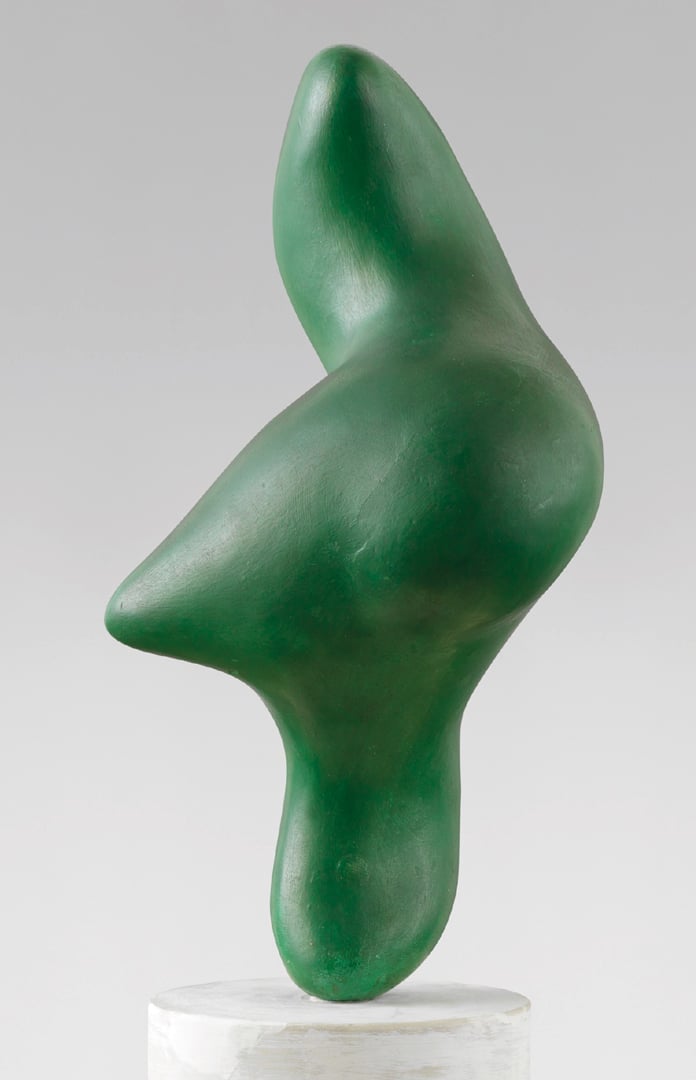 Hans Arp, Réveil, 1938 Gips, grün gefasst Aargauer Kunsthaus Aarau / Schenkung Marguerite Arp-Hagenbach © 2022, ProLitteris, Zürich Foto: Hauser & Wirth