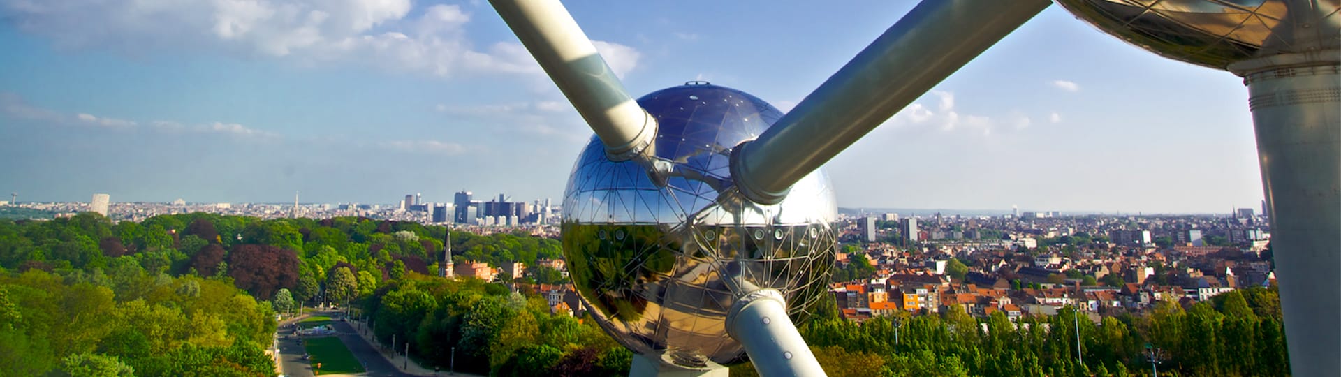 Atomium, Panorama Blick über Brüssel © Atomium