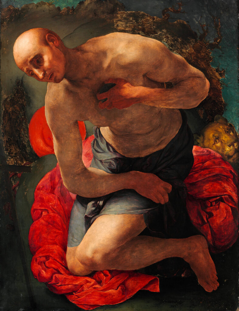 Jacopo Pontormo, Der hl. Hieronymus als Büßer, 1528 /1529, Pappelholz Dauerleihgabe der Landeshauptstadt Hannover © Landesmuseum Hannover
