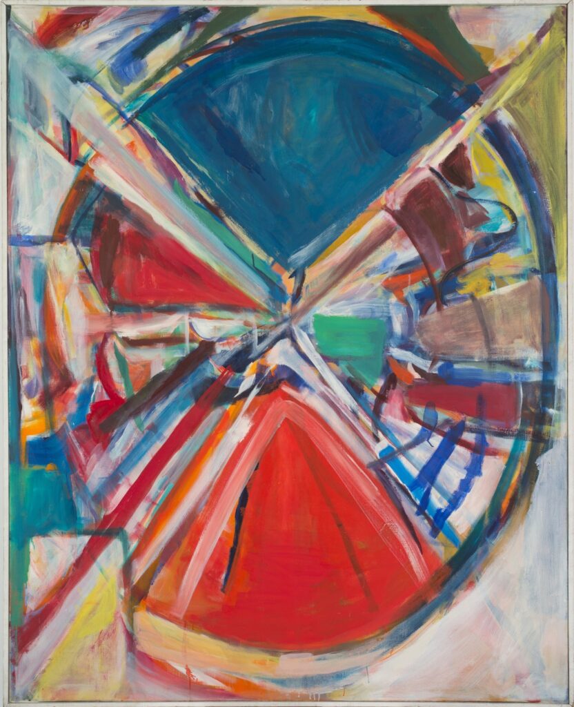 Shirley Jaffe, ohne Titel, 1965, Öl auf Leinwand, Centre Pompidou, Musée national d'art moderne, Paris, Foto: Centre Pompidou, MNAM-CCI/ Audrey Laurans © ProLitteris, Zürich