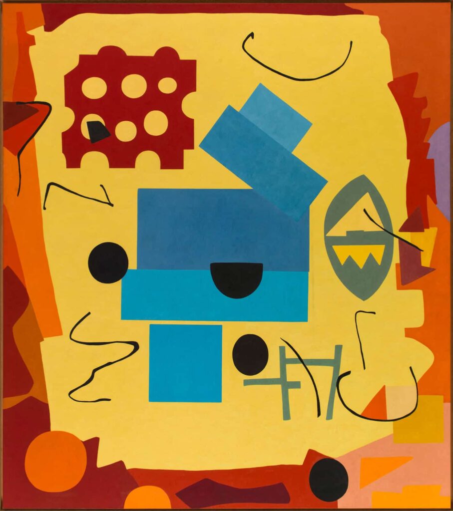 Shirley Jaffe, ohne Titel, 1965, Öl auf Leinwand, Centre Pompidou, Musée national d'art moderne, Paris, Foto: Centre Pompidou, MNAM-CCI/ Audrey Laurans © ProLitteris, Zürich