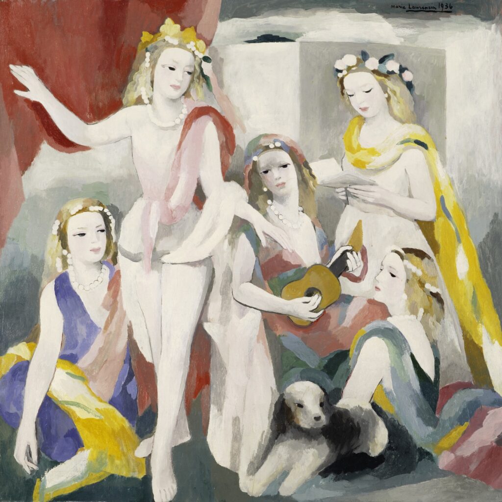 Die Wiederholung: Marie Laurencin, La Répétition, 1936, Paris, Centre Pompidou, Musée national d‘art moderne © Foujita Foundation / Adagp, Paris - Photo : © Centre Pompidou, MNAM-CCI, Dist. RMN-Grand Palais / image Centre Pompidou, MNAM-CCI