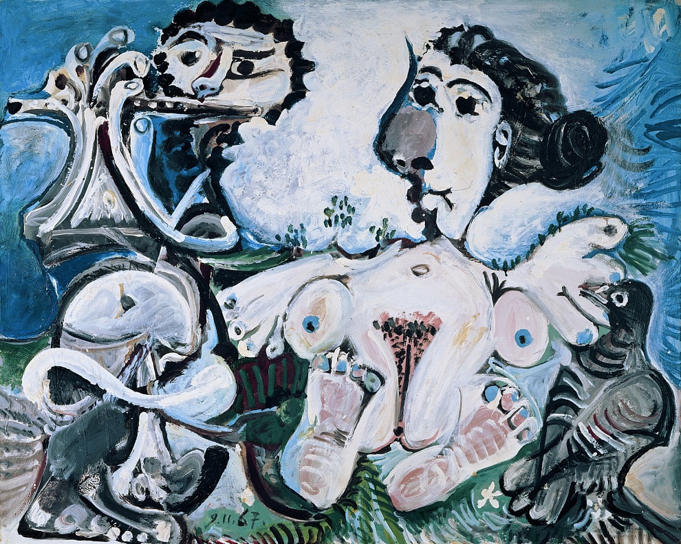 Pablo Picasso | Nackte Frau mit Vogel und Flötenspieler, 1967 | ALBERTINA, Wien - Sammlung Batliner © Succession Picasso/ Bildrecht, Wien 2023