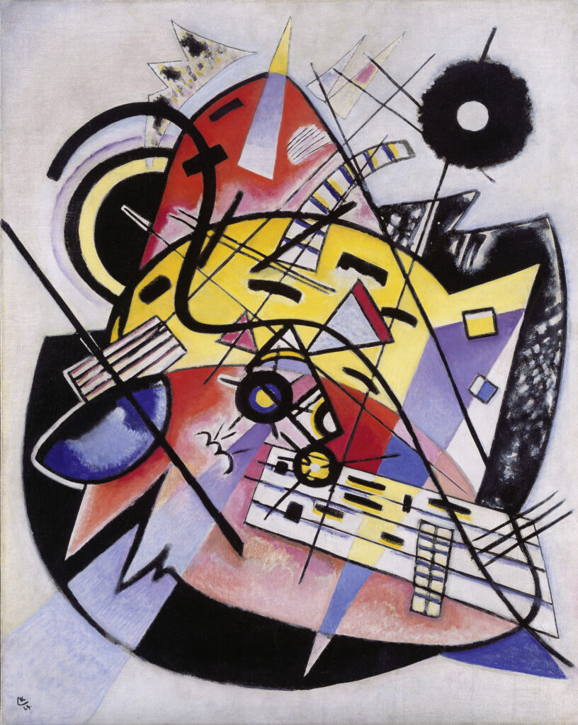 WASSILY KANDINSKY (1866–1944), Weißer Punkt (Komposition 248), 1923, Öl auf Leinwand, Dauerleihgabe der Stiftung, Hamburger Kunstsammlungen © SHK / Hamburger Kunsthalle / bpk, Foto: Christoph Irrgang