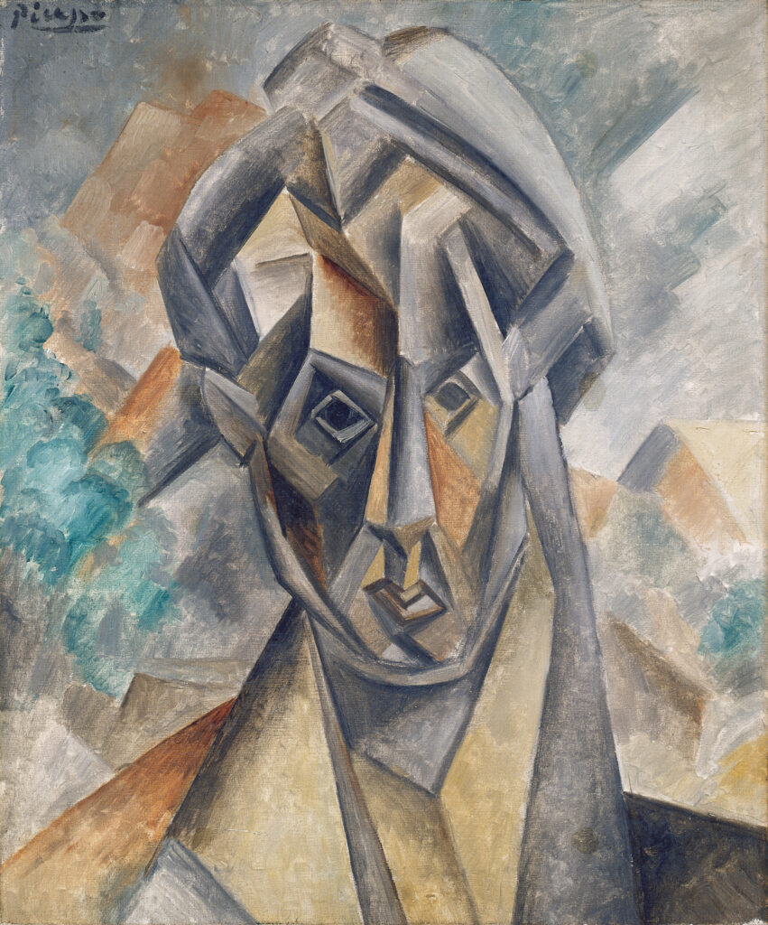 Pablo Picasso, Bildnis Fernande Olivier (Portrait de Fernande Olivier), 1909, Öl auf Leinwand, Städel Museum, Frankfurt am Main, Eigentum des Städelschen Museums-Vereins e.V.© Succession Picasso / VG Bild-Kunst, Bonn 2023