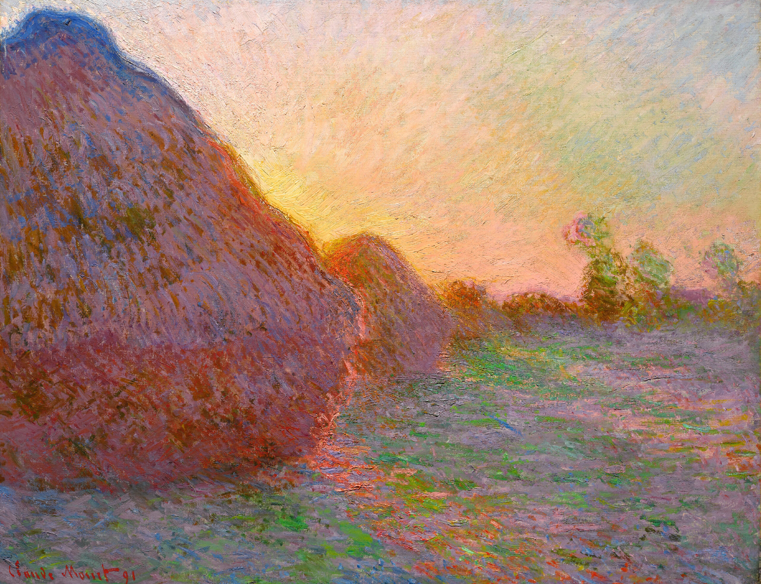 Claude Monet. Getreideschober, 1890. Öl auf Leinwand, 73 x 92,5 cm. Sammlung Hasso Plattner