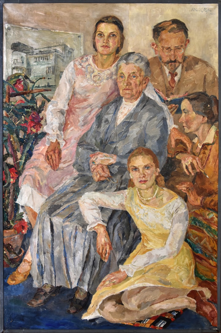 Frida Mentz-Kessel, Familienbild, 1937, Öl/Lwd. © Kunstsammlung Jena