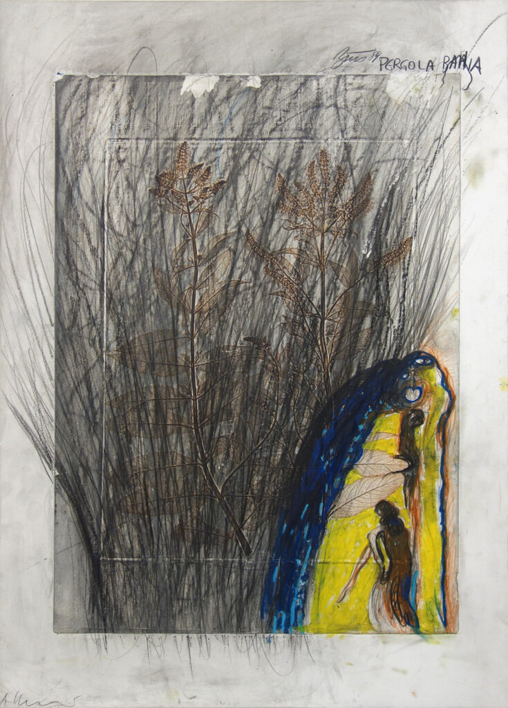 Arnulf Rainer/Günter Brus, Pergola Bahia, 1984, Mischtechnik auf Heliogravüre, THP Privatstiftung, Foto: UMJ/N. Lackner