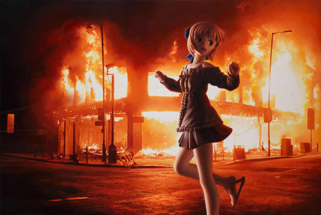 Gottfried Helnwein: The Disasters of War 76, 2020, Öl und Acryl auf Leinwand, Privatsammlung © Gottfried Helnwein, Bildrecht Wien, 2023)