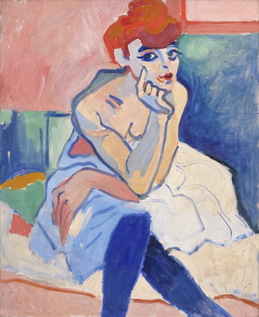 ndré Derain, La Femme en chemise, 1906, Öl auf Leinwand, SMK, National Gallery of Denmark, Foto SMK Photo/Jakob Skou-Hansen, © 2023, ProLitteris, Zurich