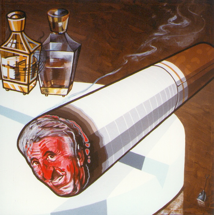 Nina Childress, Le grand standing, 1988, Acryl und künstliches Teakholz auf Leinwand, Courtesy die Künstlerin; Nathalie Karg, New York und Art : Concept, Paris; Foto: Nina Childress