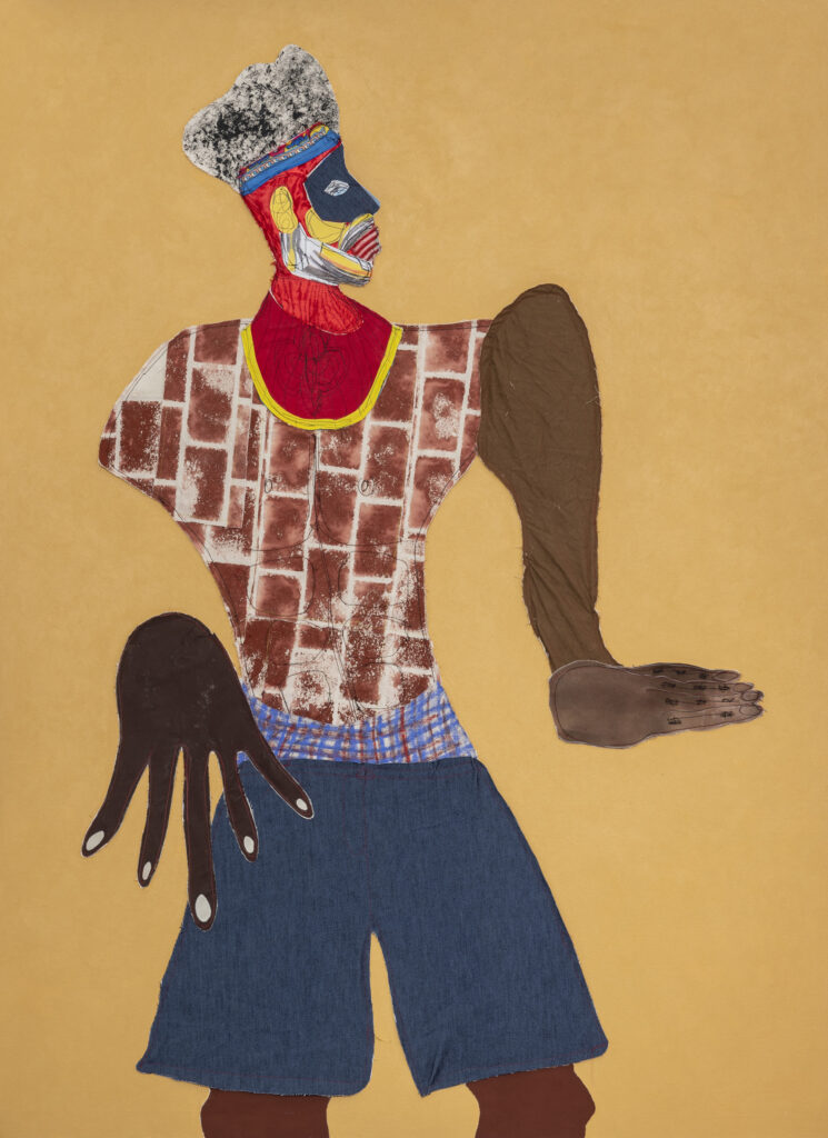 Tschabalala Self, Fade, 2019, Stoff, Acryl auf Leinwand, Courtesy Sammlung Scharf-Striebich © Tschabalala Self