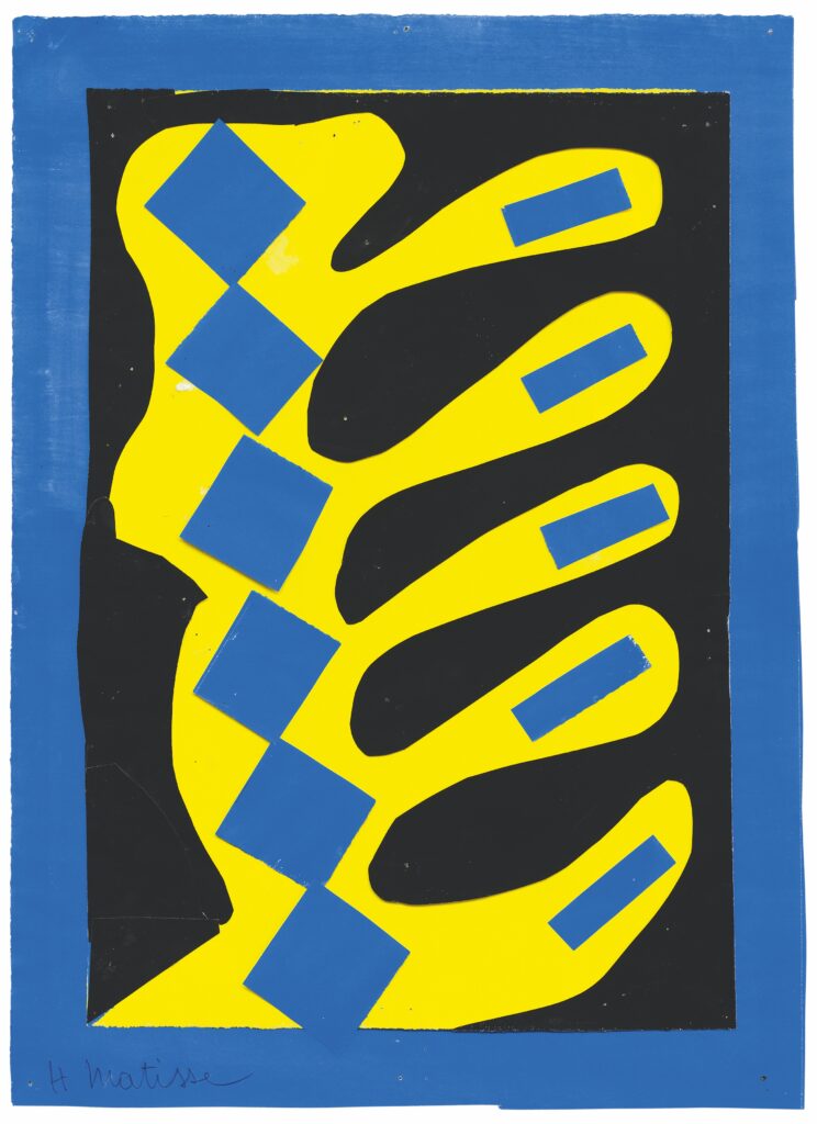 Henri Matisse, Composition Jaune Bleu et Noir, 1947 © Hilti Art Foundation