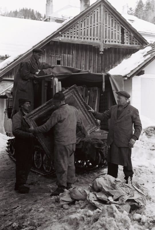 Kunsttransporte Salzbergwerk Altaussee, 1943/44 © Bundesdenkmalamt Archiv, Foto: Eva Kraft