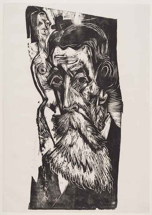 Ernst Ludwig Kirchner, Kopf Ludwig Schames, 1918, Holzschnitt © Kirchner Museum Davos Foto: Stephan Bösch