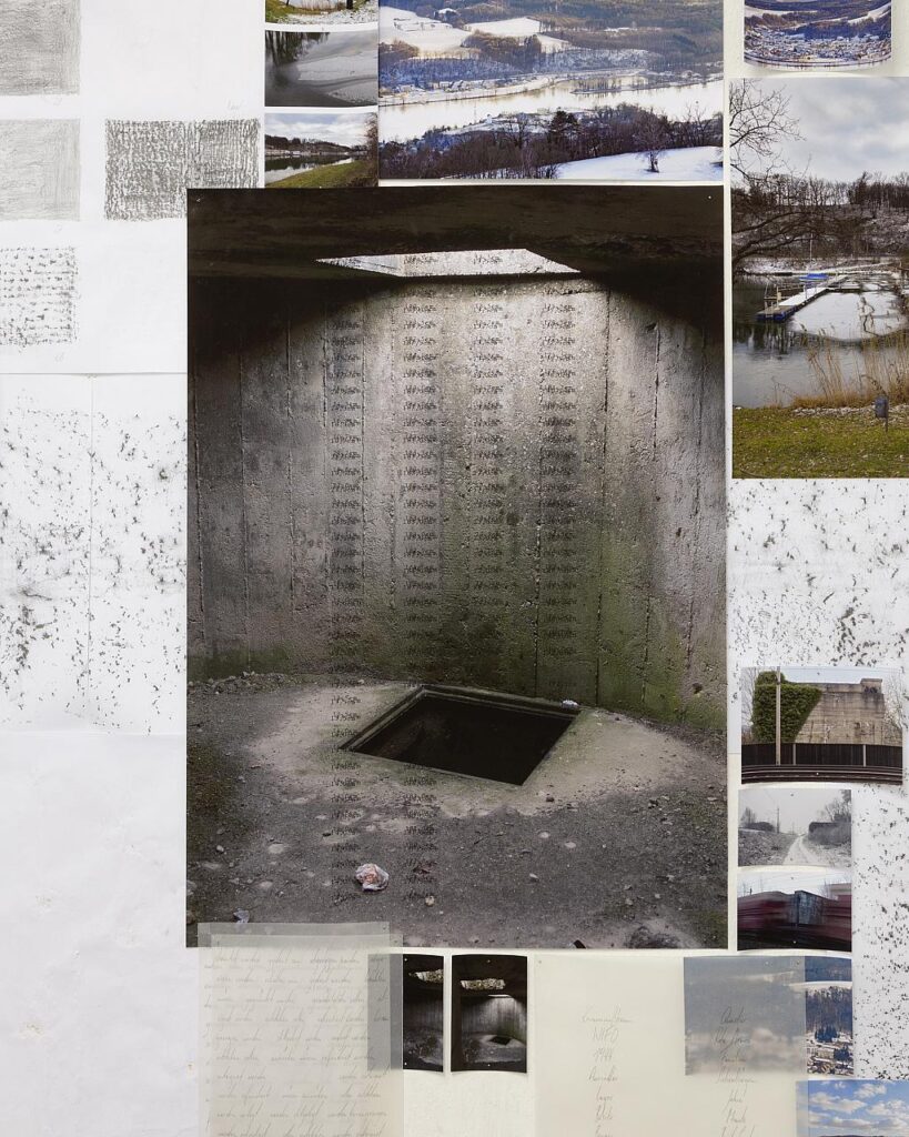 Ausstellungsansicht, Unscheinbare Architektur, Beitrag zu aus der Dunkelheit, Kunstuni Linz © Sabine Watschka