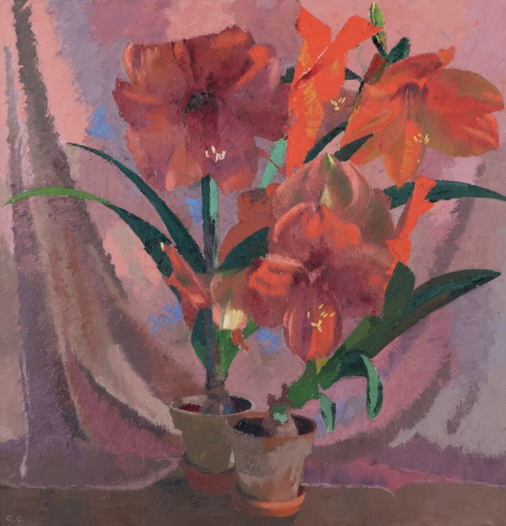 Augusto Giacometti (Stampa 1877 - 1947 Zürich), Amaryllis, 1947Öl auf Leinwand, 100.7 × 96.2 cm Aargauer Kunsthaus Aarau / Schenkung aus Schweizer Privatbesitz Foto: Brigitt Lattmann
