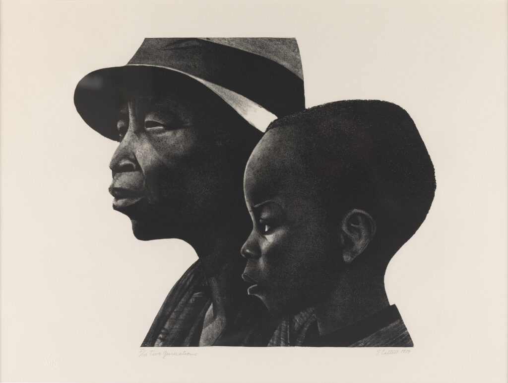 Elizabeth Catlett, Two Generations, 1979, courtesy of Dr. & Mrs. Walter O. Evans, © Elizabeth Catlett Family Trust / VG Bild-Kunst, Bonn 2023