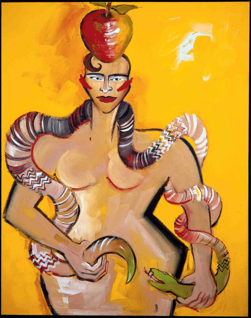 Elvira Bach, Am Anfang war der Apfel, 1993, VG Bild-Kunst, Bonn 2024, Kunststiftung Rainer Wild, Heidelberg