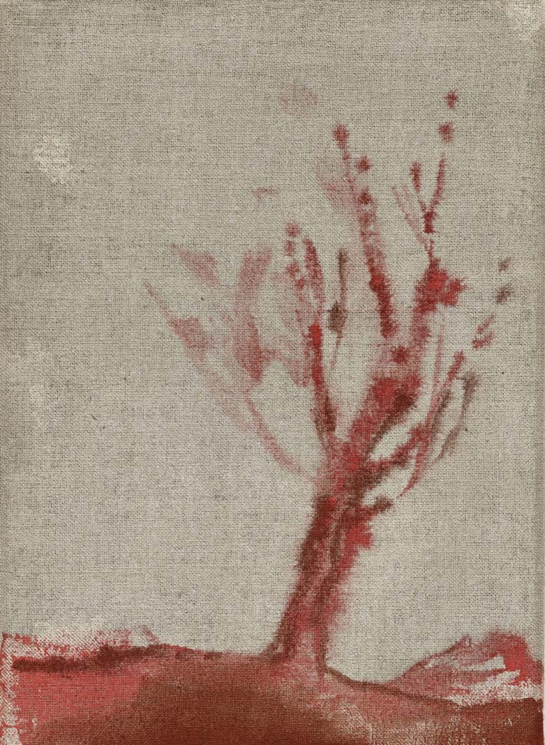 Leiko Ikemura, Red Tree, 2013, Privatbesitz, Foto: Jörg von Bruchhausen, © VG Bild-Kunst, Bonn 2024