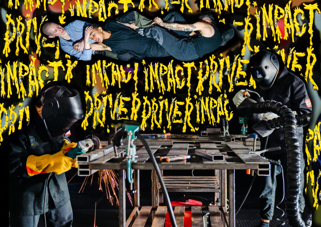 Impact Driver, Foto Anne Tetzlaff, 3D Typography by Bora AKA Pauline Canavesio, collaging by Eve Stainton