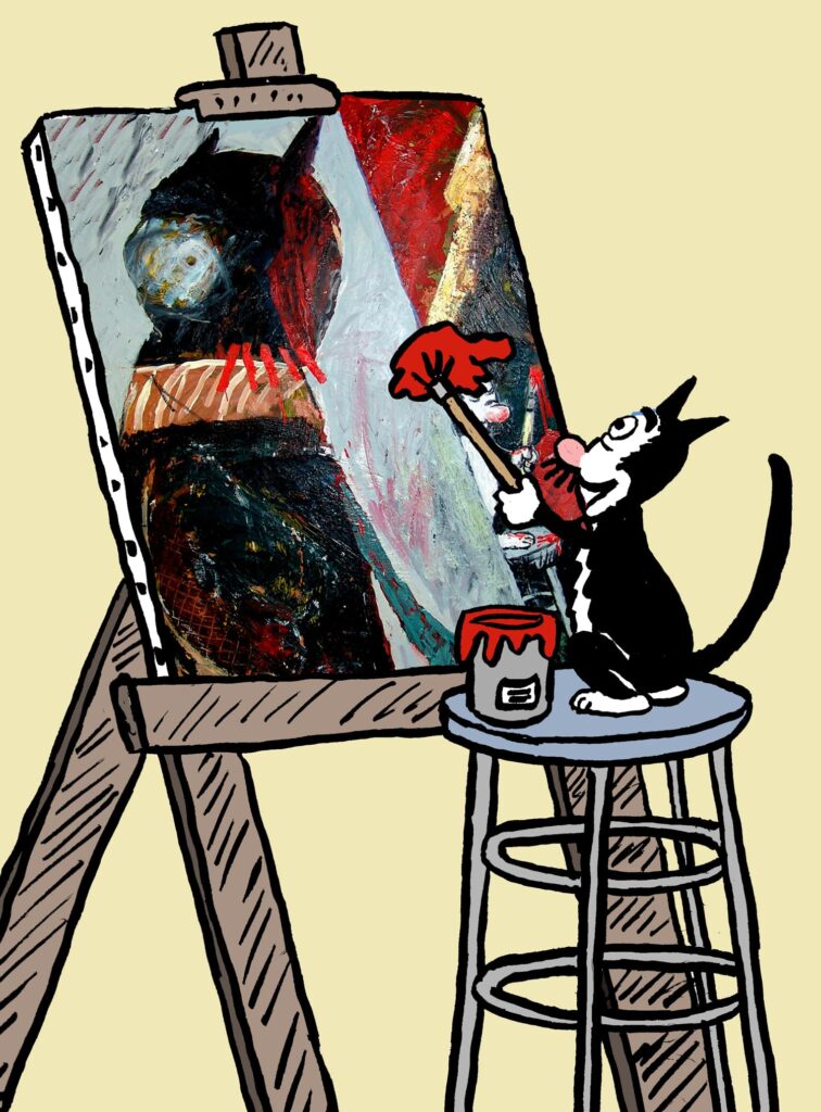 Volker Reiche, Herr Paul malt © Fotografie aus dem Besitz der Museumsstiftung Post und Telekommunikation