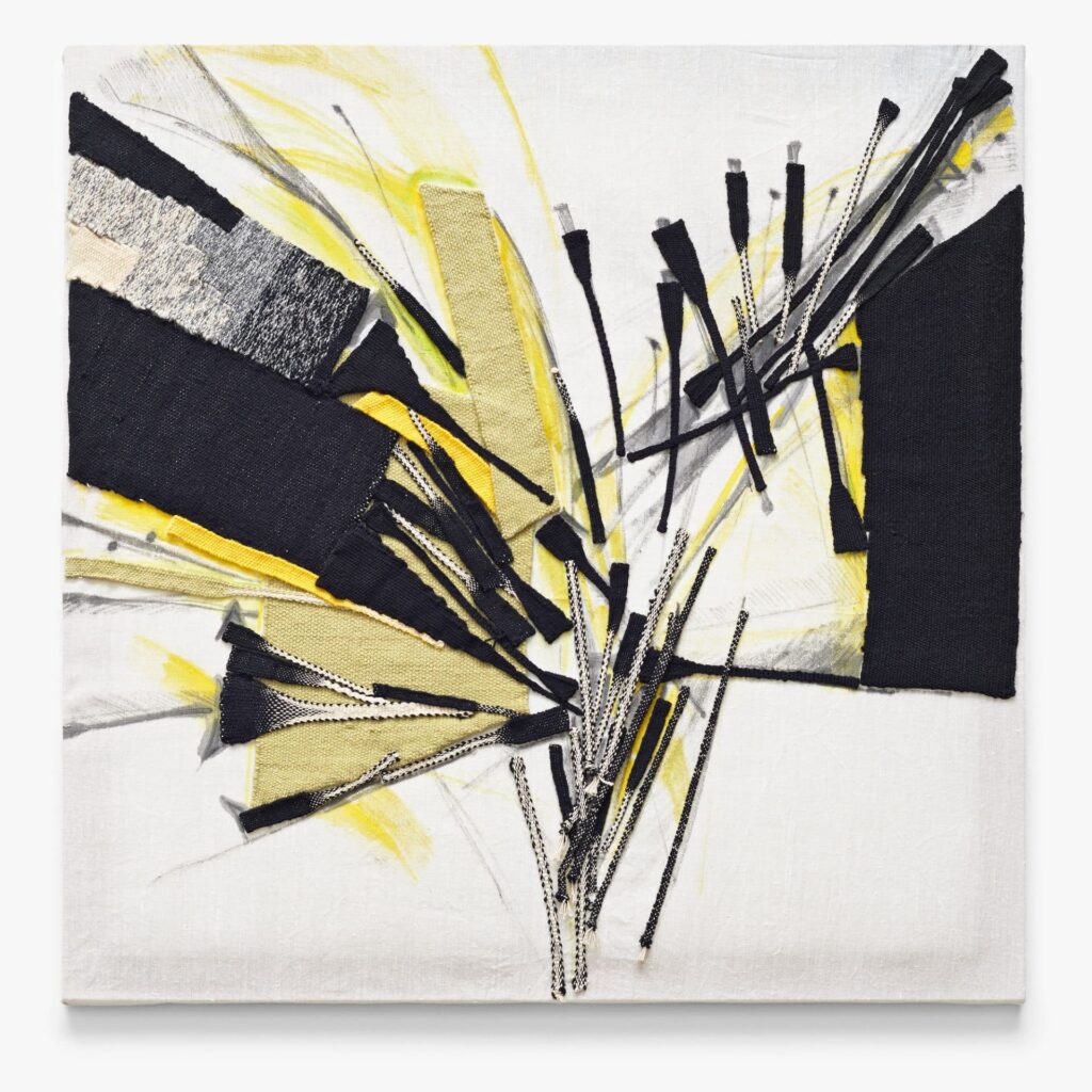 Helga Hager Aschenbrenner (1941–2013), Ohne Titel, 1987, Wolle, Farbe auf Stoff,