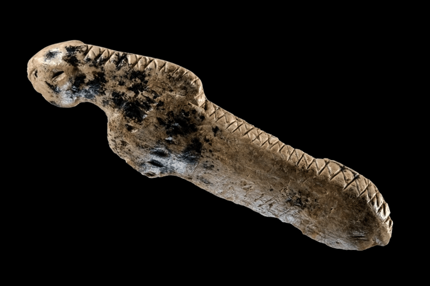 Der Löwe vom Vogelherd, derzeit im Archäologisches Landesmuseum Baden-Württemberg in Konstanz ausgestellt, Foto: ALM, M.Schreiner