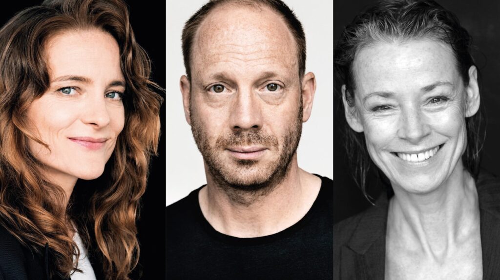 Schauspielercollage Fontane-Lyrik-Projekt 2024: v.l. Anne Ratte-Polle, Foto: Mathias Bothor; Johann von Bülow, Foto: Mathias Bothor; Jenny Schily, Foto: Jeanne Degraa