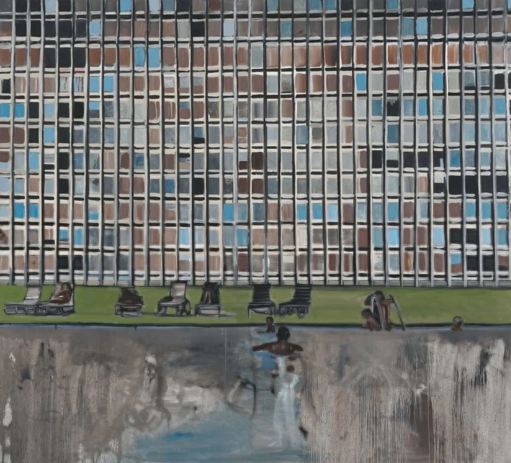 Noah Davis, The Missing Link 4, 2013, Los Angeles County Museum Of Art, erworben aus Mitteln von Ahan: Studio Forum, 2013 Art Here And Now-Ankauf © The Estate Of Noah Davis, Courtesy The Estate of Noah Davis und David Zwirner