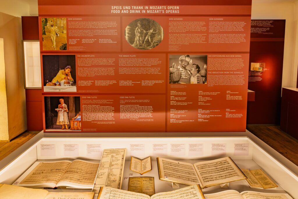 Einblick in die Sonderausstellung „Mozart bei Tisch“ © Mozarthaus Vienna