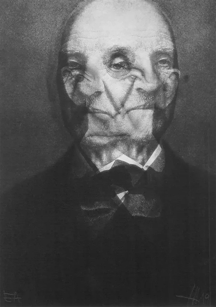 Peter Androsch, Porträt Anton Bruckner aus der Serie Linzer Köpfe, 2019 © Nordico Stadtmuseum Linz