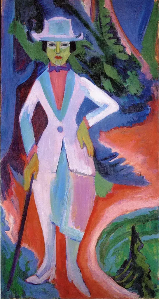 Ernst Ludwig Kirchner, Dame im Wald, Porträt Nina Hard © Kirchner Museum Davos